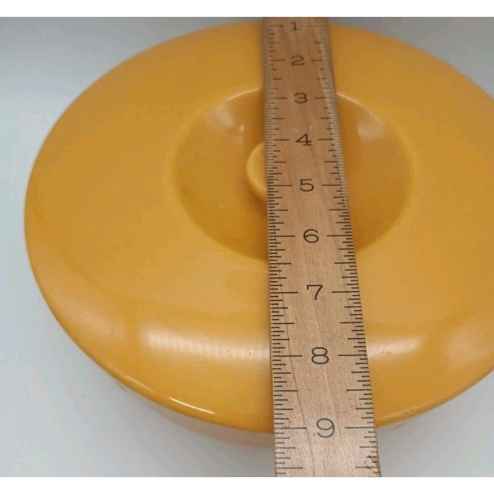 Vintage Hall China For Hotpoint Refrigerator Dish Mustard Yellow 9